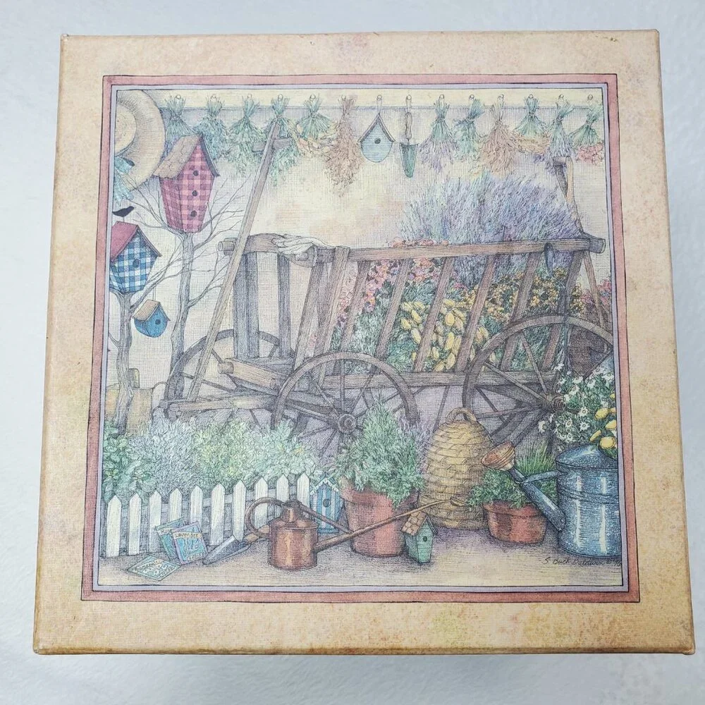 Large Decorative Storage Box Garden Seasonal Herbs Bob's Boxes Gift Box